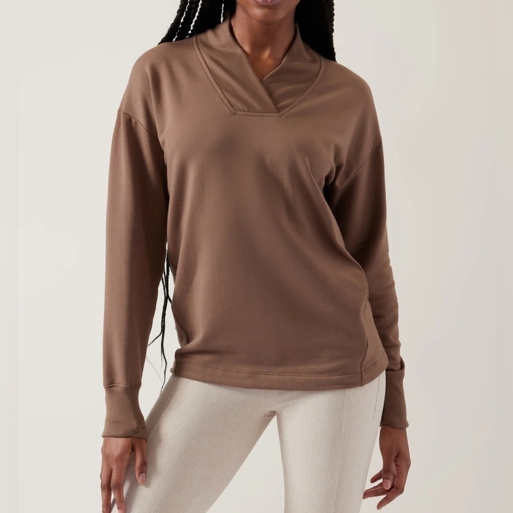 Athleta Clarity v-neck sweatshirt, XS